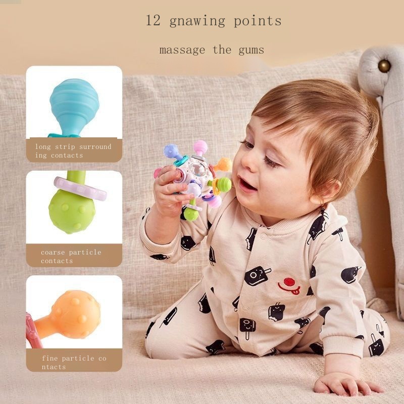 Đồ Chơi Lắp Ráp Quả Bóng Nguyên Tử 5 Tháng Tuổi Giáo Dục Sớm Cho Bé 0-1 - 6 Tháng Tuổi