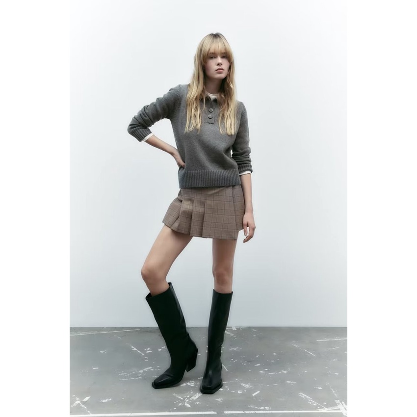 Quần Giả Váy Sọc Ca Rô Phong Cách Âu Mỹ Thời Trang Mùa Đông Dành Cho Nữ Y13-62633 202