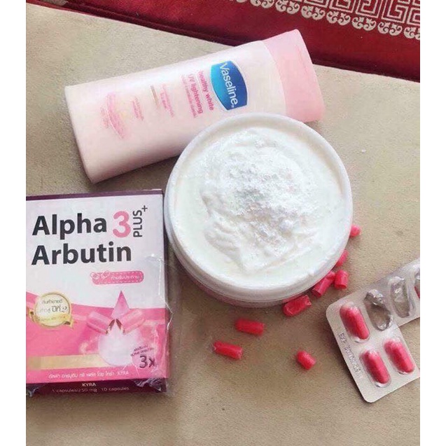 Túi Viên bột kích trắng Alpha Arbutin 3Plus ban ngày+đêm