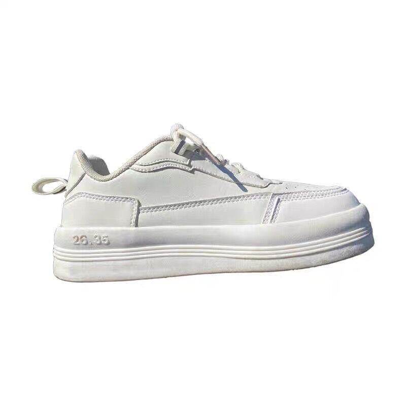 Giày Thể Thao Nam Nữ 2 Màu Trắng/Kem Dây Ngang Ulzzang Style