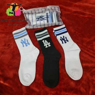 Vớ unisex mlb cổ cao set 3 đôi thể thao nam nữ nhiều màu
