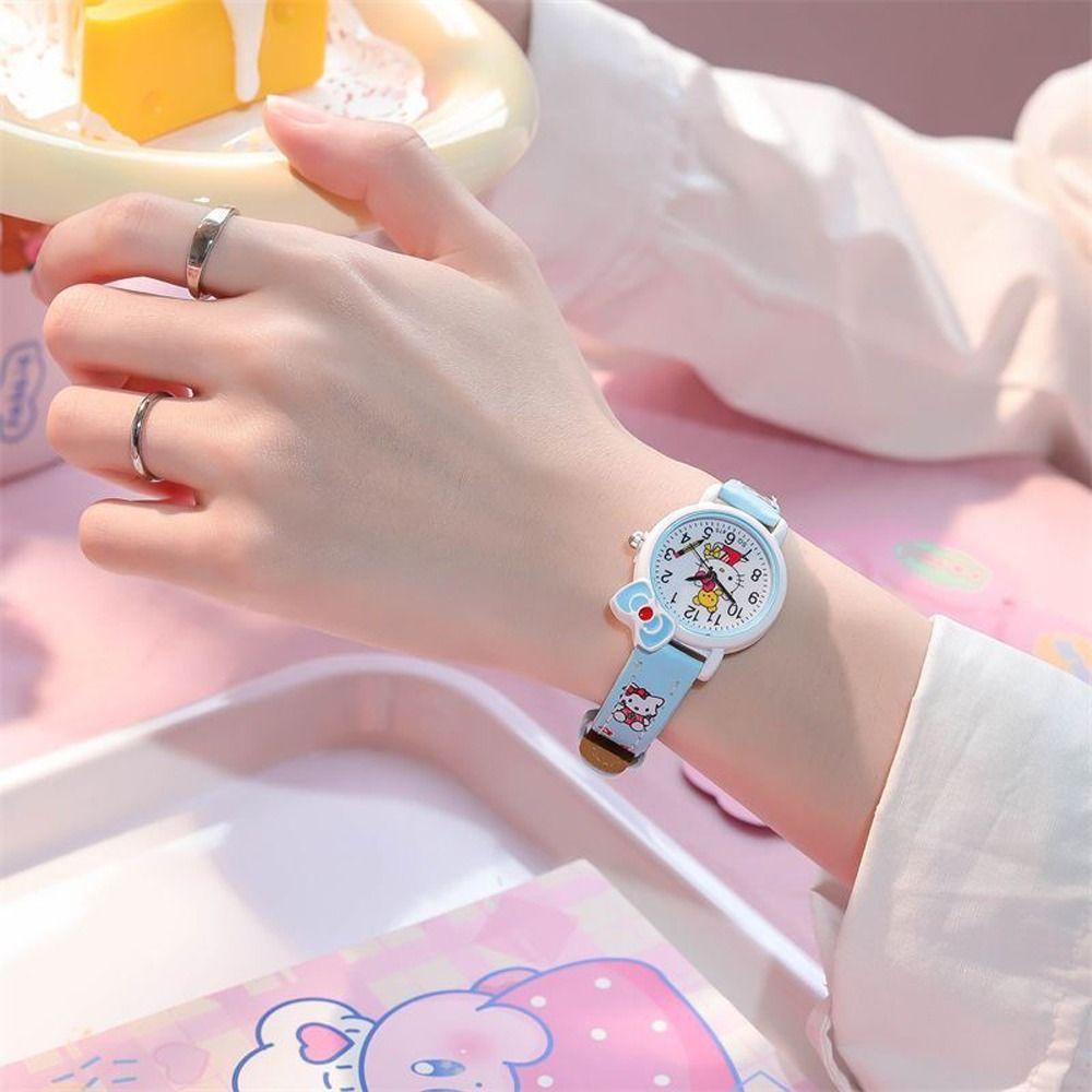 Dây Chuyền Bằng Da Pu Thời Trang Dễ Thương Cho Nữ|Đồng Hồ Nữ Dây Da Mặt Hình Hoạt Hình Dễ Thương