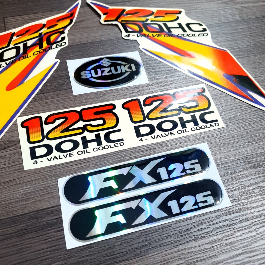 (SIÊU PHẨM) TRỌN BỘ TEM FX 125, TEM DÁN DÀN ÁO XE FX 125 TEM NHƯ ZIN THEO XE, TÂN TRANG XE MÁY