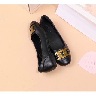 Giầy Bệt Nữ Da Thật Giầy Búp Bê Nữ