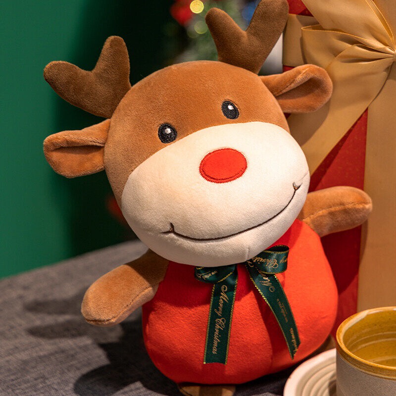 Thú Nhồi Bông Hình Ông Già Noel Tuần Lộc Mềm Mại Trang Trí Giáng Sinh