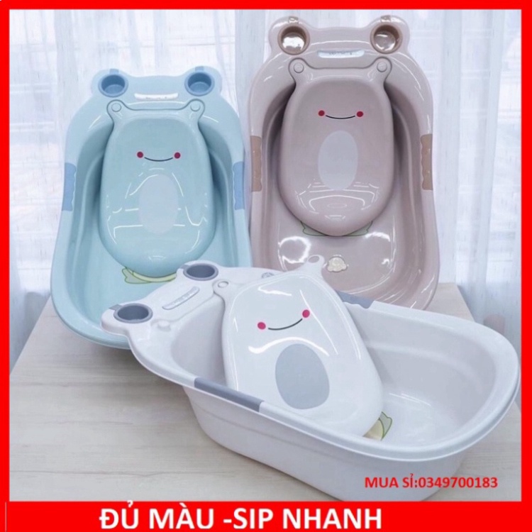 SẢN PHẨM ⚡CHẬU TẮM VÀ GỘI ĐÂU VỆ SINH CHO BÉ HÌNH CHÚ ẾCH CON NGỘ NGHĨNH,CÓ VAN -THÁO NƯỚC VÀ CÓ MÁNG ĐỠ  CH ]