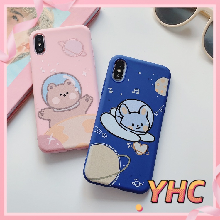 ốp iphone Hình Gấu Phi Hành Gia tương thích iPhone 6splus 7 7plus 8 8plus X XS XSMAX 11 12 Pro Max Plus Promax-406