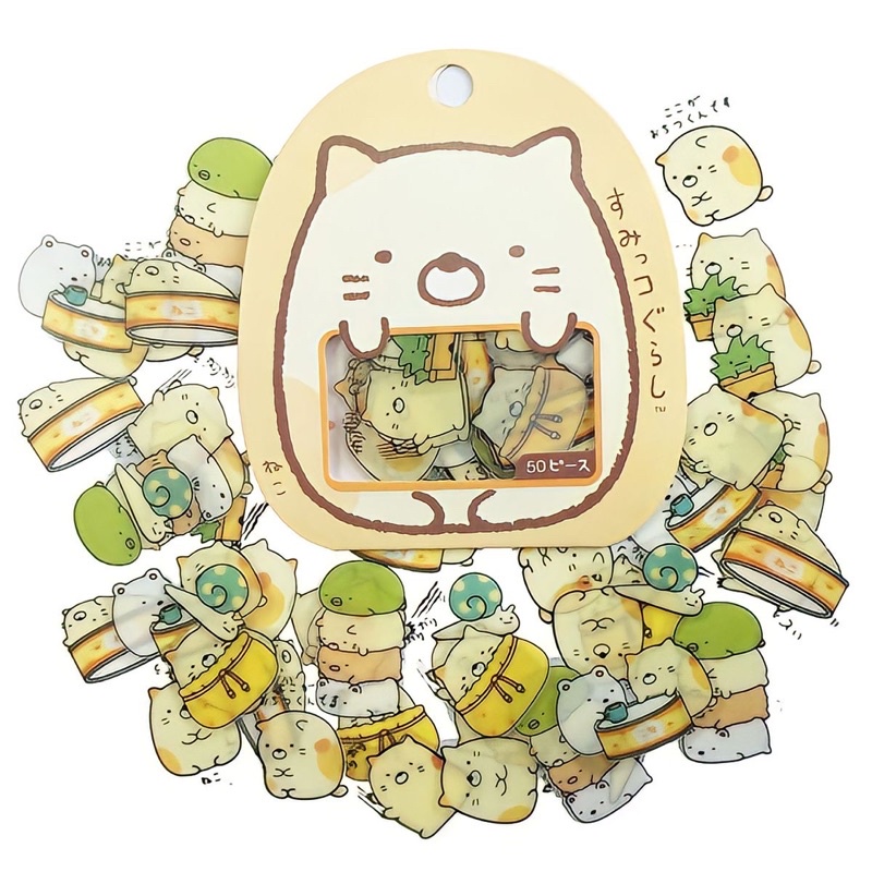 Bộ 50 Miếng Sticker Kawaii Molang Siêu Xinh