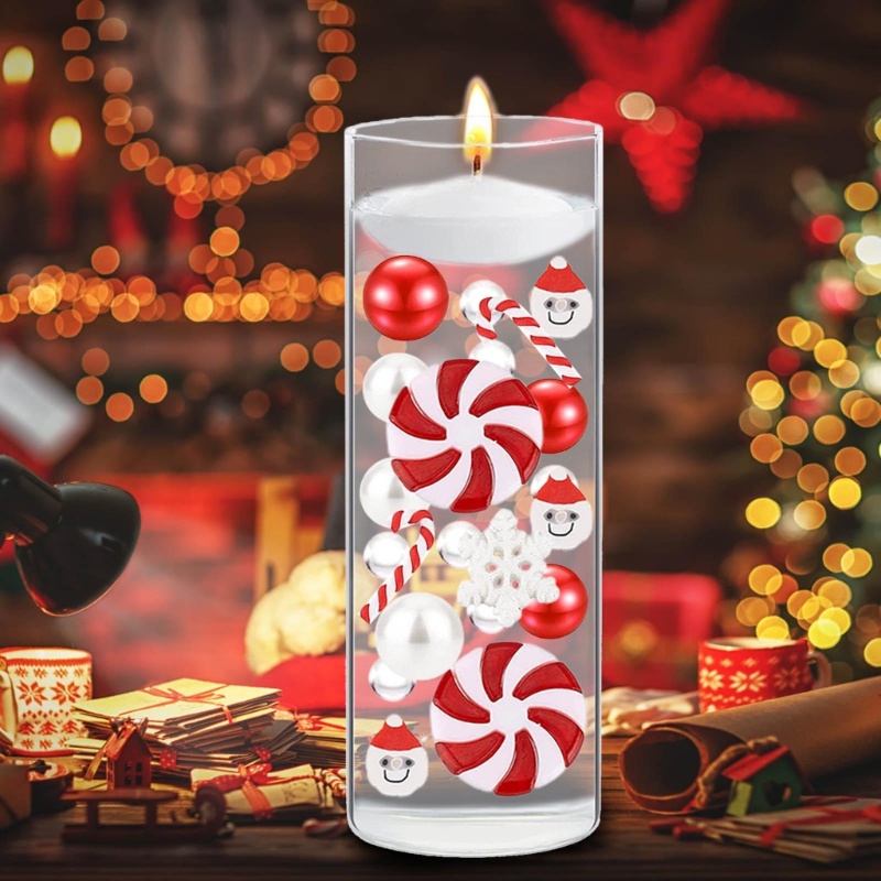 Hạt Ngọc Trai Nổi Trang Trí Bình Hoa Phong Cách Giáng Sinh DIY