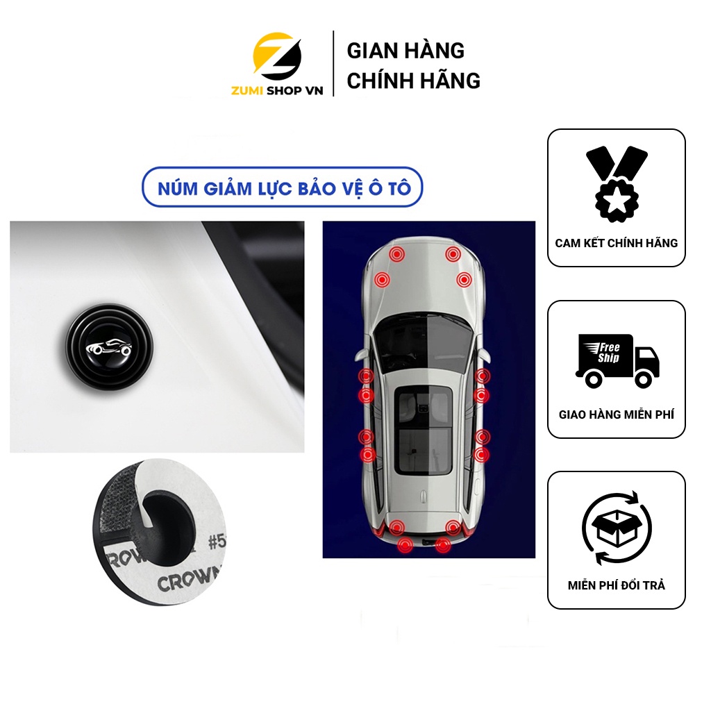 Đệm giảm chấn ô tô - Nút giảm lực đóng cửa xe ô tô- Miến dán chống xốc
