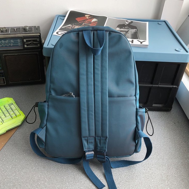 IELGY Balo Màu Trơn Chống Thấm Nước Sức Chứa Lớn Phong Cách Hàn Quốc Cho Nữ