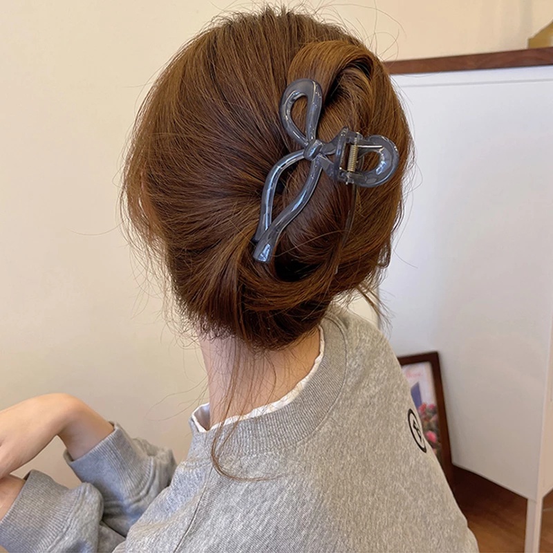 Kẹp Tóc Hình Cá Mập / Hình Học Đính Nơ Kiểu Hàn Quốc Dễ Thương