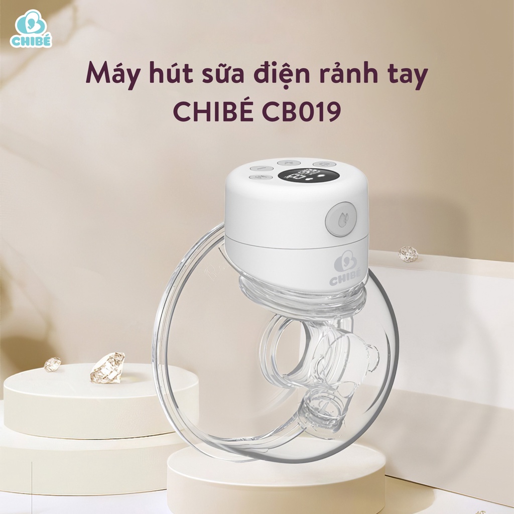 Máy hút sữa rảnh tay Chibe, thiết kế không dây gọn nhẹ - Ongbodemo