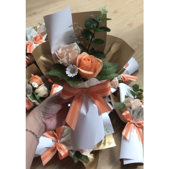 Bó hoa hồng sáp 2 bông