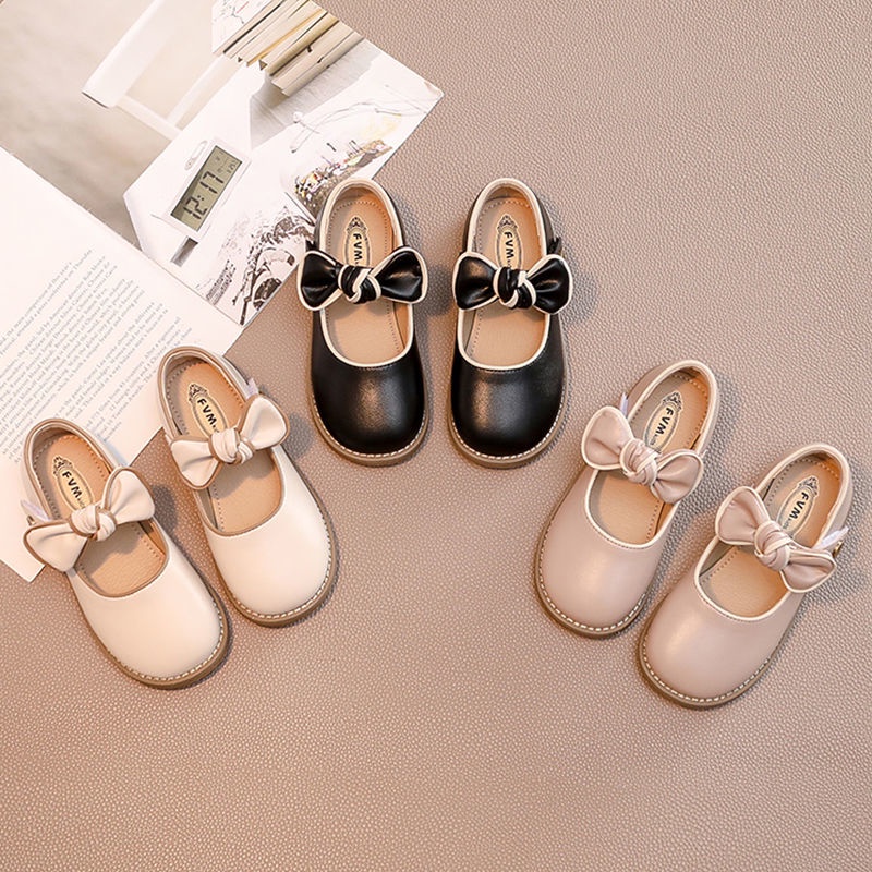 Giày Búp Bê Da Phong Cách Công Chúa Thời Trang Xuân Thu 2022 Cho Bé Gái
