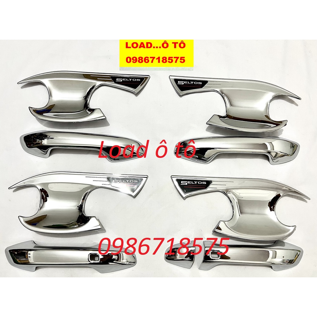 Bộ Ốp Tay Nắm, Hõm Cửa Mạ Crom KIA Seltos