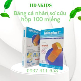 Băng Cá Nhân MiloPlast - Hộp 100 Miếng