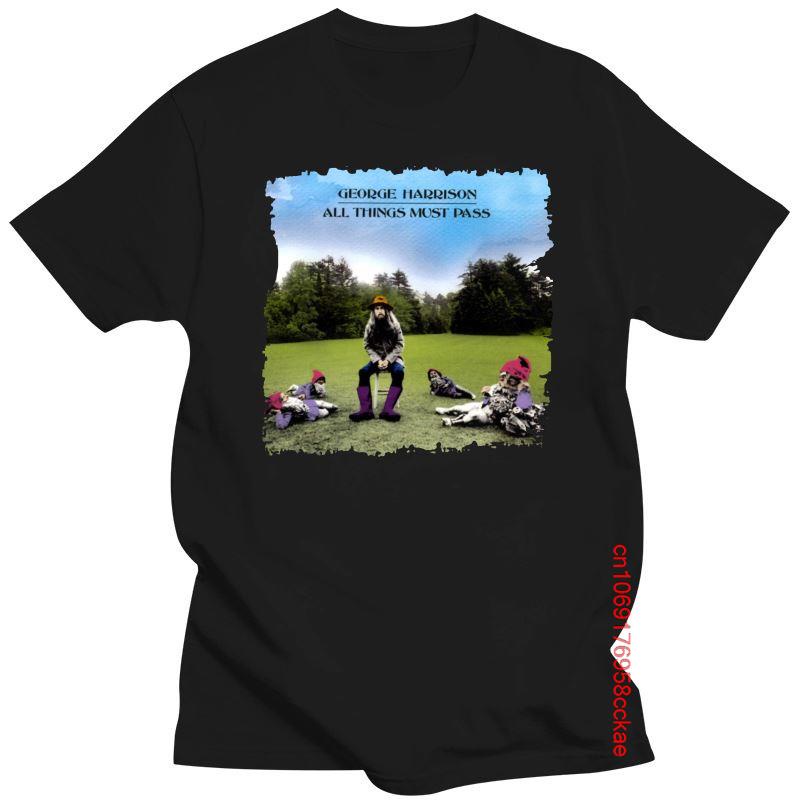 Áo nam Ngắn Tay In Chữ George Harrison All Things Must Pass White T1680