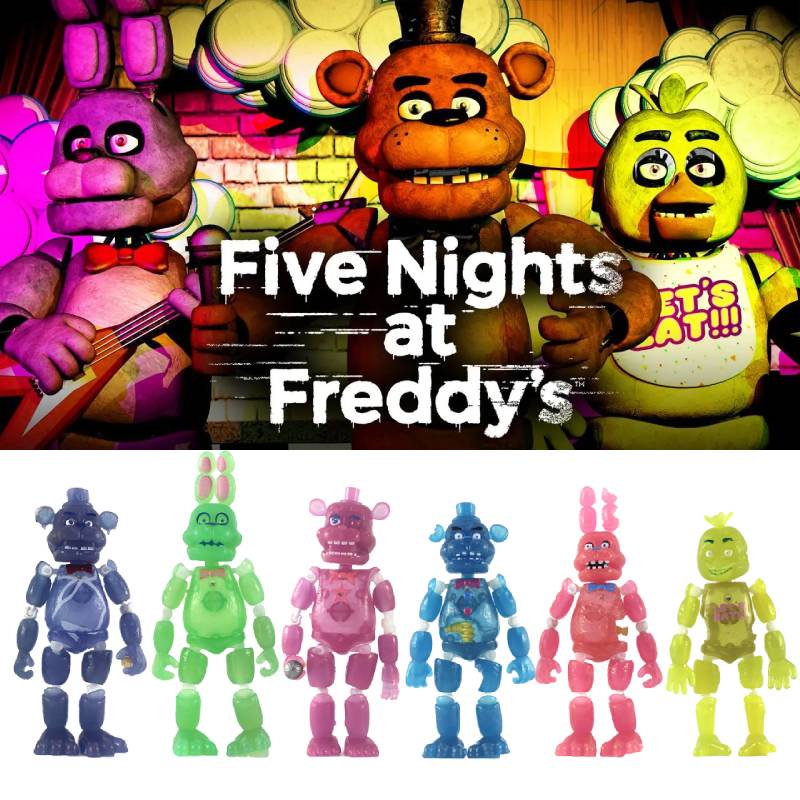 Bộ 6 / 8 Mô Hình Nhân Vật Trong five nights at Freddy 'S Dạ Quang Độc Đáo