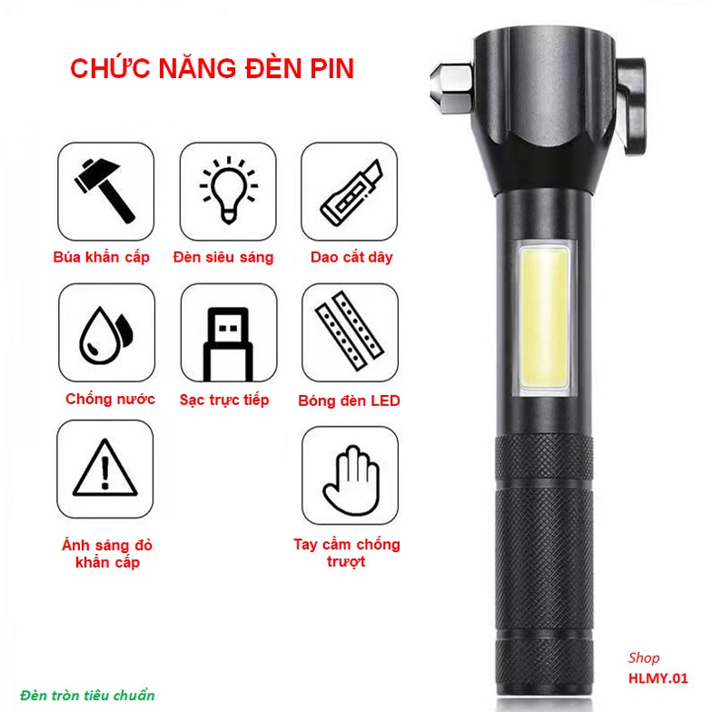 Đèn pin mini siêu sáng đa năng