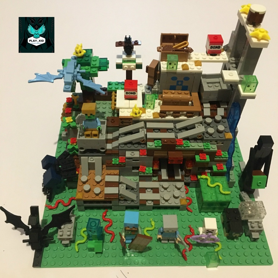 Lego minecraft ngôi làng, mô hình minecraft đồ chơi lắp ráp trí tuệ
