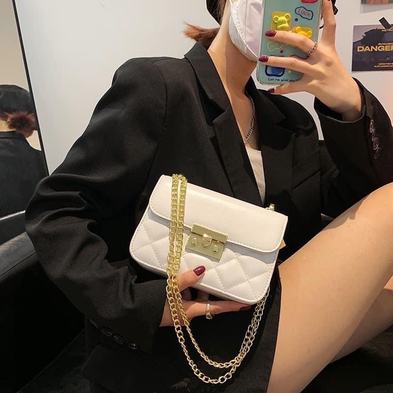 Túi xách nữ đẹp đeo chéo kẹp nách đeo vai đi chơi dự tiệc da pu ô trần trám thời trang cao cấp (MÃ MIU TRÁM)