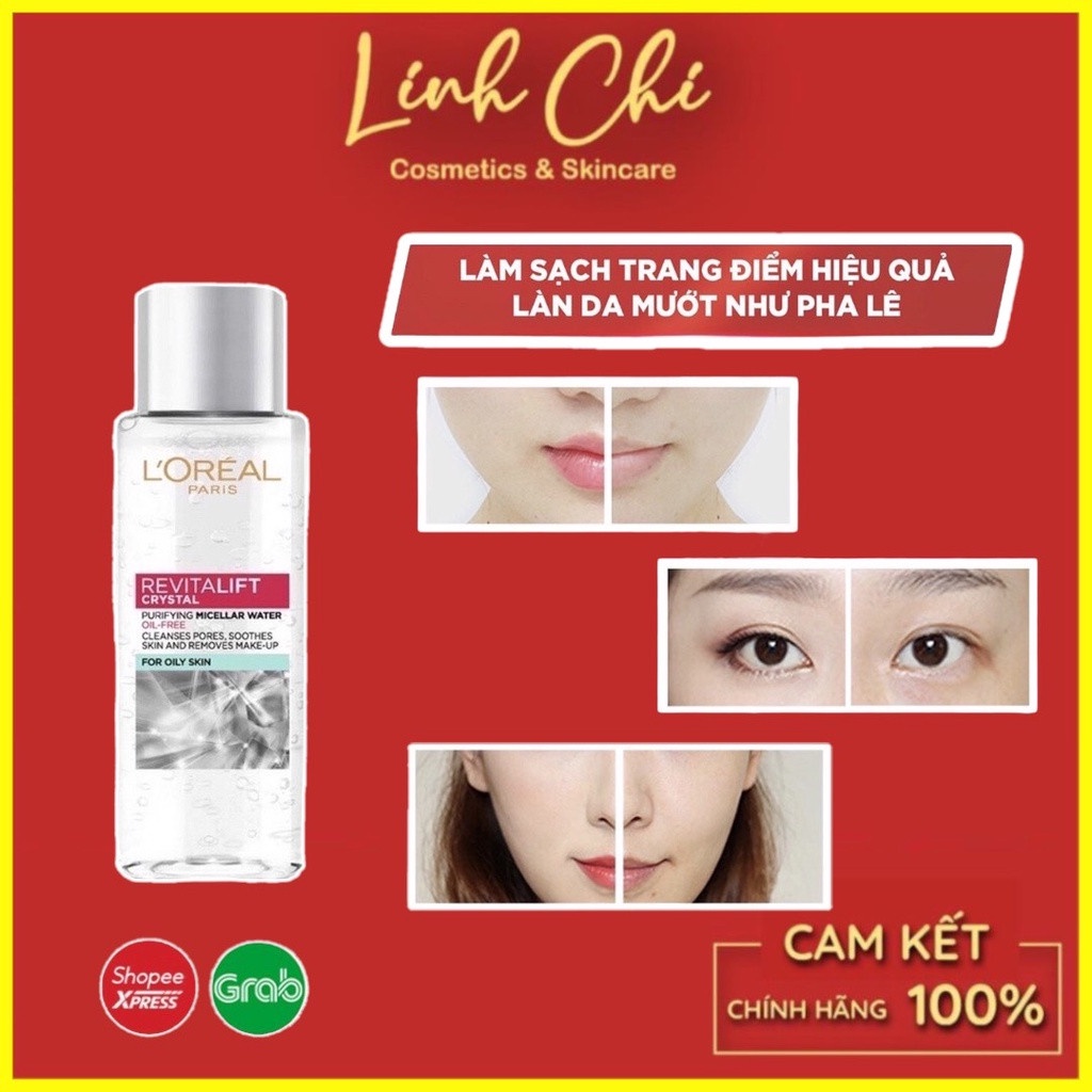 Nước Tẩy Trang Loreal Paris Revitalift Crystal Dành Cho Da Dầu(30ml)