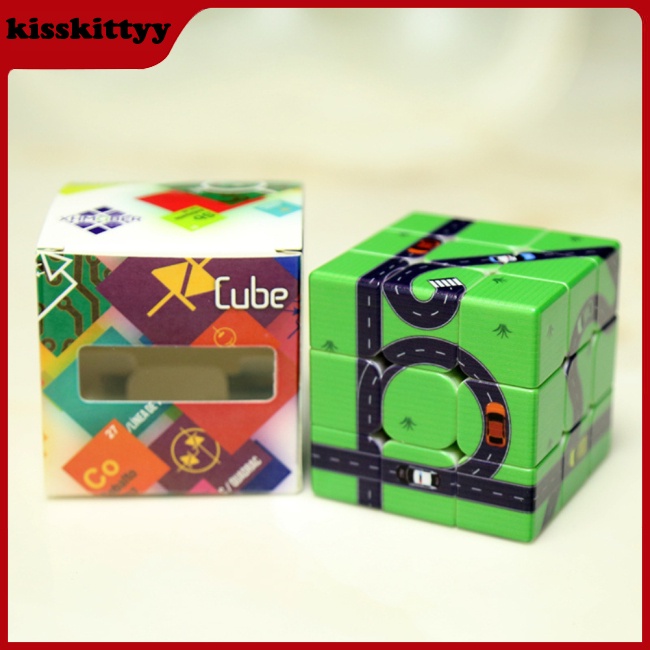 Đồ Chơi Khối Rubik 3x3 Thiết Kế Đường Xanh Lá Vui Nhộn Giáo Dục Sớm Cho Bé