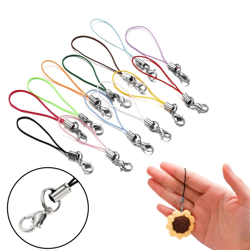 1 / 510 Dây Móc Điện Thoại / Móc Khóa Tôm Hùm Màu Bạc DIY