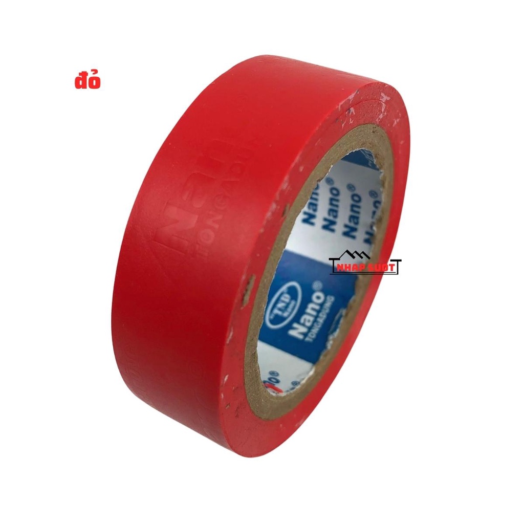 [1 cuộn] Băng dính, băng keo điện PVC Nano TND Tô Nga Dũng tải nhiệt tốt cho ngành điện, khổ rộng 1.8cm, dài 8m (10Yard)