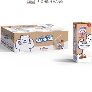 thùng 48 hộp sữa Nestle Gấu nutiStrong 180ml hương socola