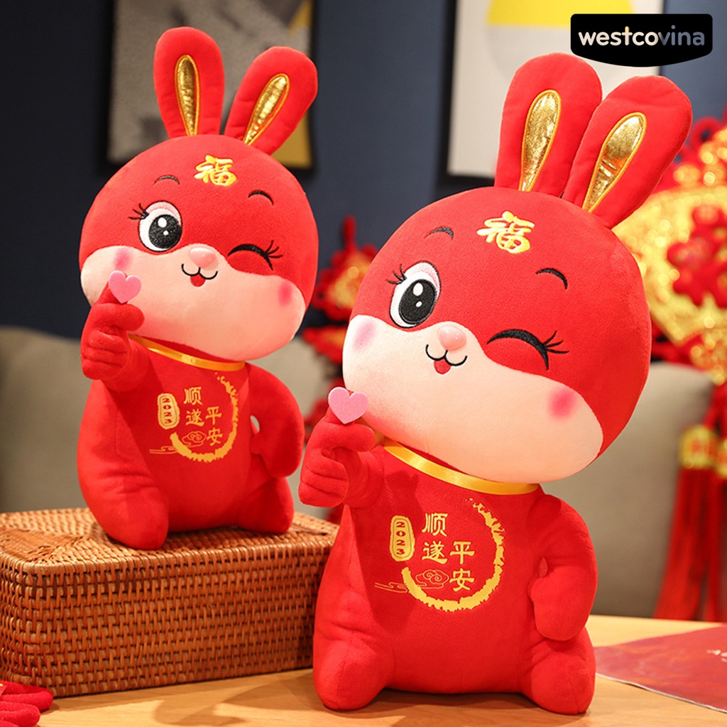 [Hot]☃Thỏ Nhồi Bông Ba Chiều Trang Trí Lễ Hội