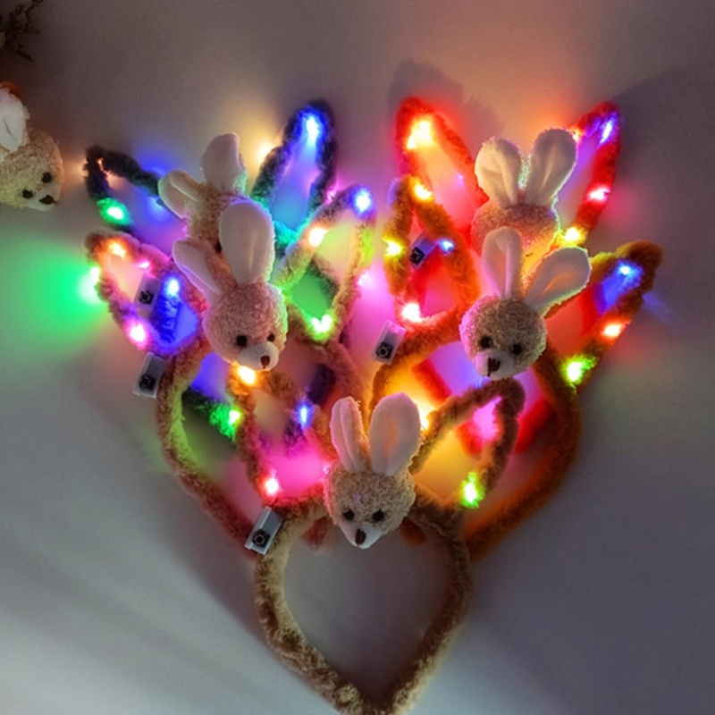 Băng Đô Tai Thỏ Có Đèn LED Phát Sáng Mừng Năm Mới