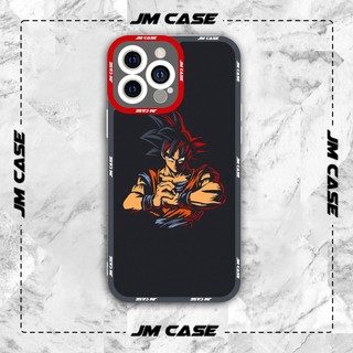 Ốp lưng iphone samsung xiaomi oppo cạnh vuông JMCase Tranh Vẽ Chân Dung Songoku Dragon Ball