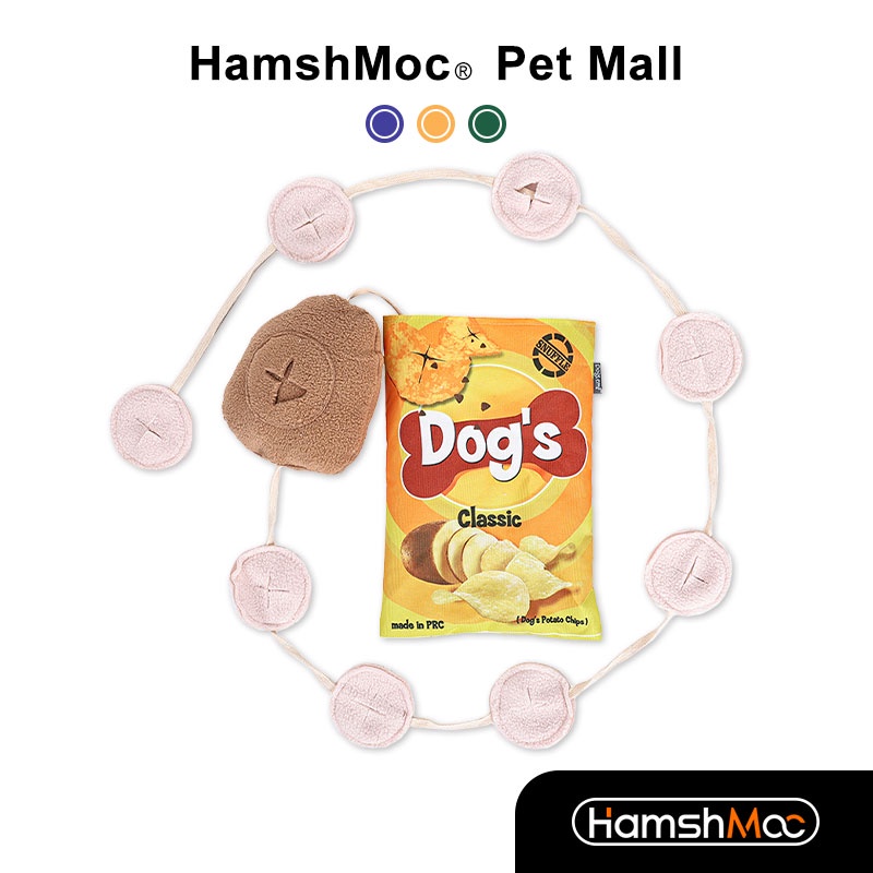 HamshMoc Đồ Chơi Nhai Gặm Tương Tác Bằng Vải Bông Mềm Mại Hình Tô Thức Ăn Cho Cún Cưng