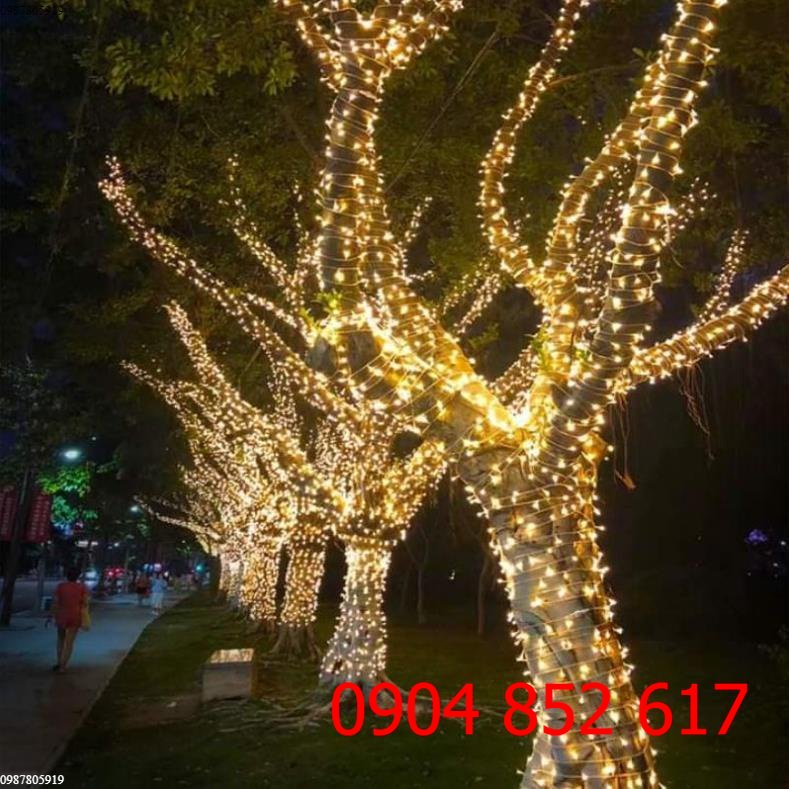 Đèn Led Dây Trang Trí 50 Mét ⚡𝗖𝗵𝗼̂́𝗻𝗴 𝗧𝗵𝗮̂́𝗺 𝗡𝘂̛𝗼̛́𝗰⚡ quán cafe, ngoài trời, sân vườn, giáng sinh, noel