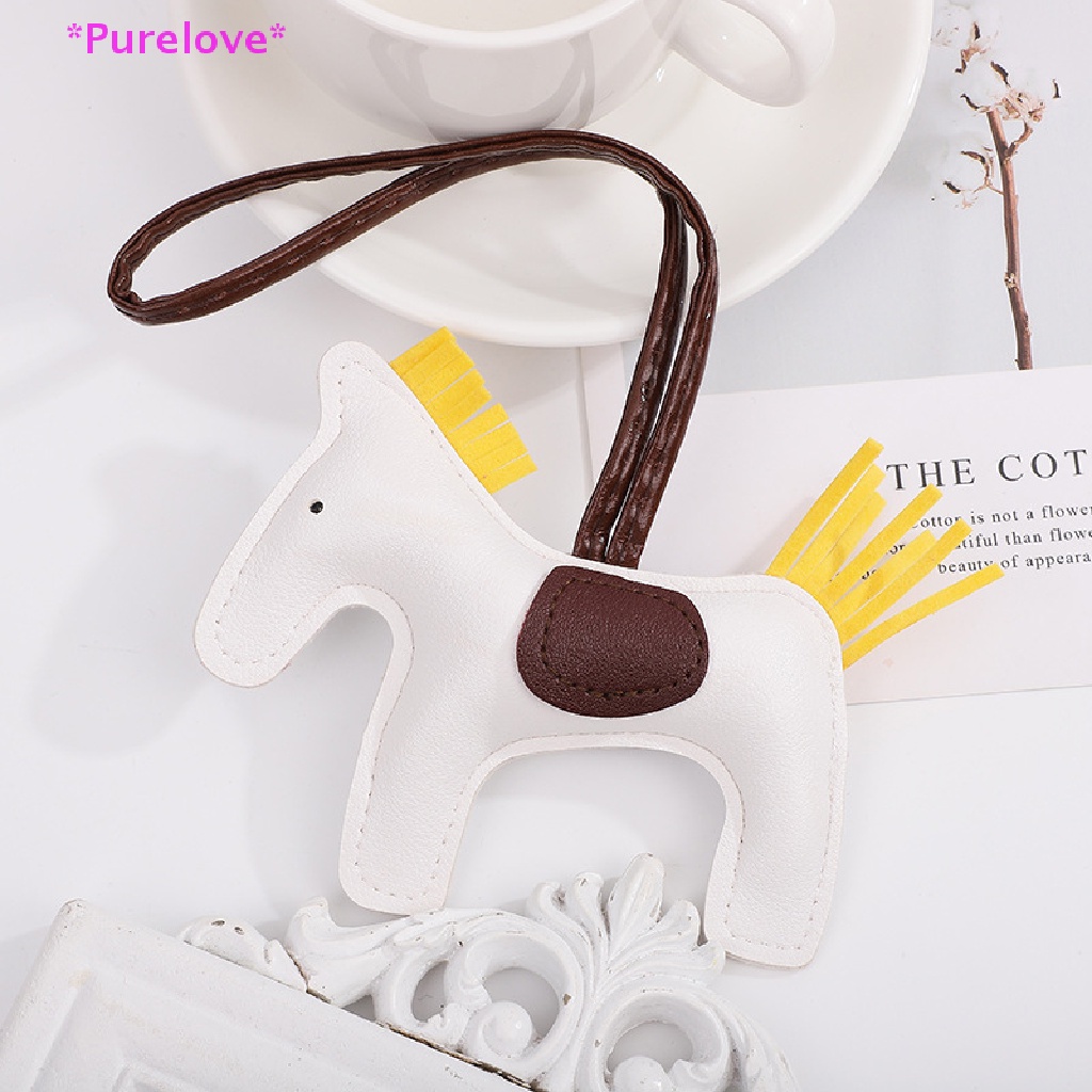 Móc Treo Chìa Khóa Bằng Da PU Hình Ngựa Độc Đáo Mới