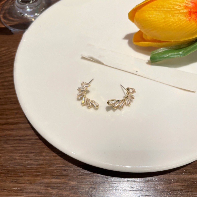 Khuyên Tai Đính Đá Thiết Kế Độc Đáo Phong Cách Mới Thanh Lịch