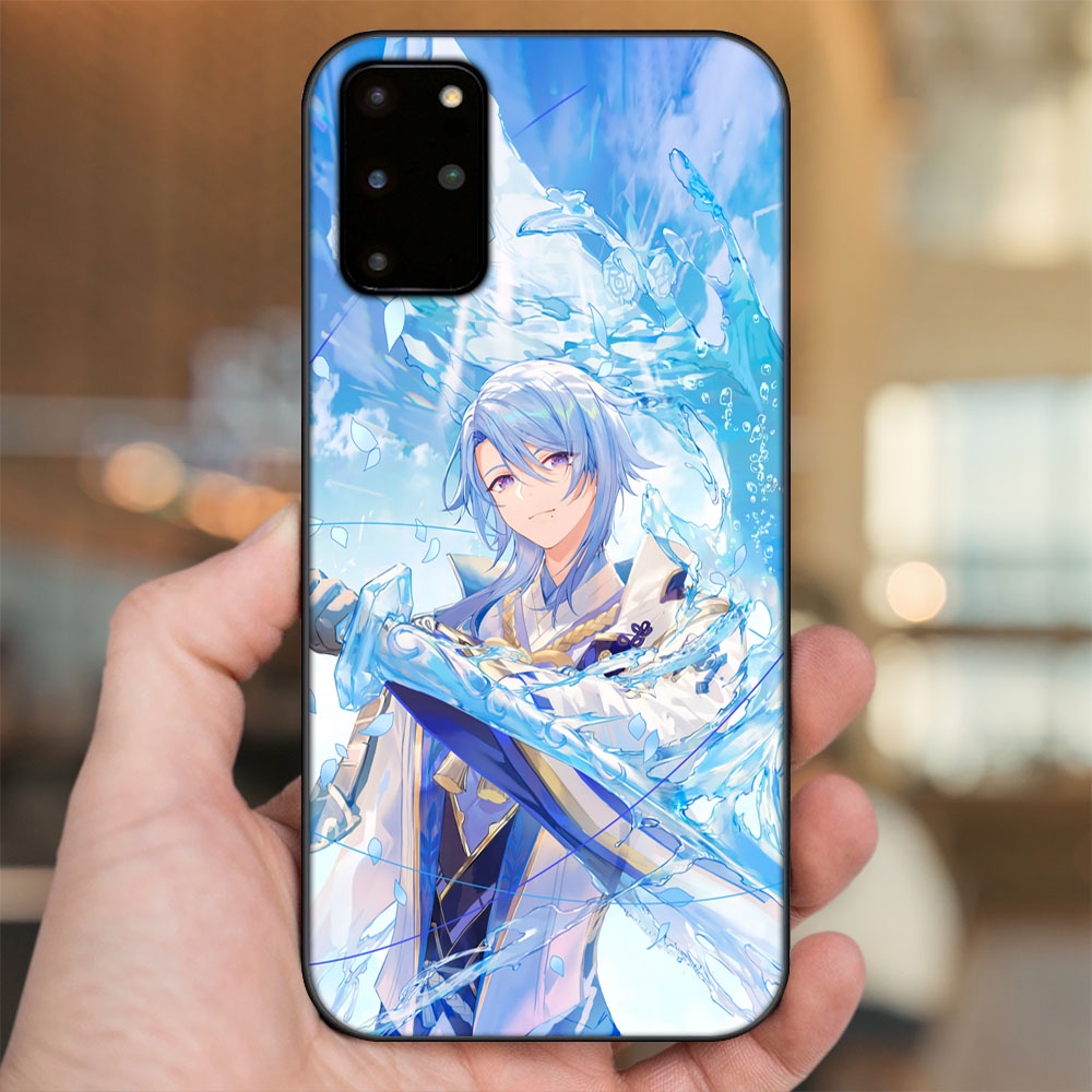 Ốp lưng Samsung S20 Plus viền đen in hình Kamisato Ayato Genshin Impact
