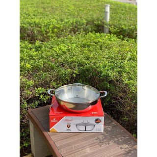 Chảo xào lẩu inox đúc liền khối kalpen 8528 siz8 28cm