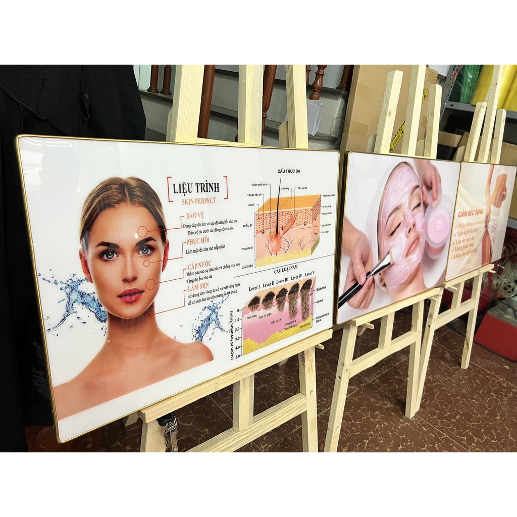 SP5 Tranh Tráng Gương Treo Tường Spa Trang Trí Thẩm Mỹ Viện Shop SPA NAIL MI PHUN SĂM THẩm Mỹ Tắm Trắng