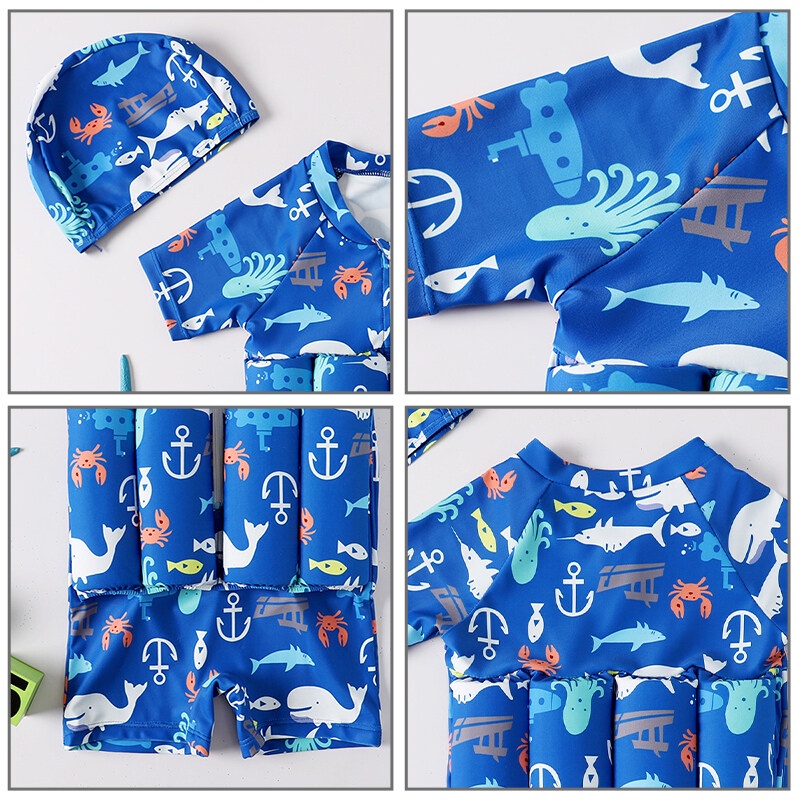 Planet đồ bơi nữ Đồ bơi phao trẻ em lướt sóng phù hợp với một mảnh hoạt hình boxer áo tắm dễ thương cho bé