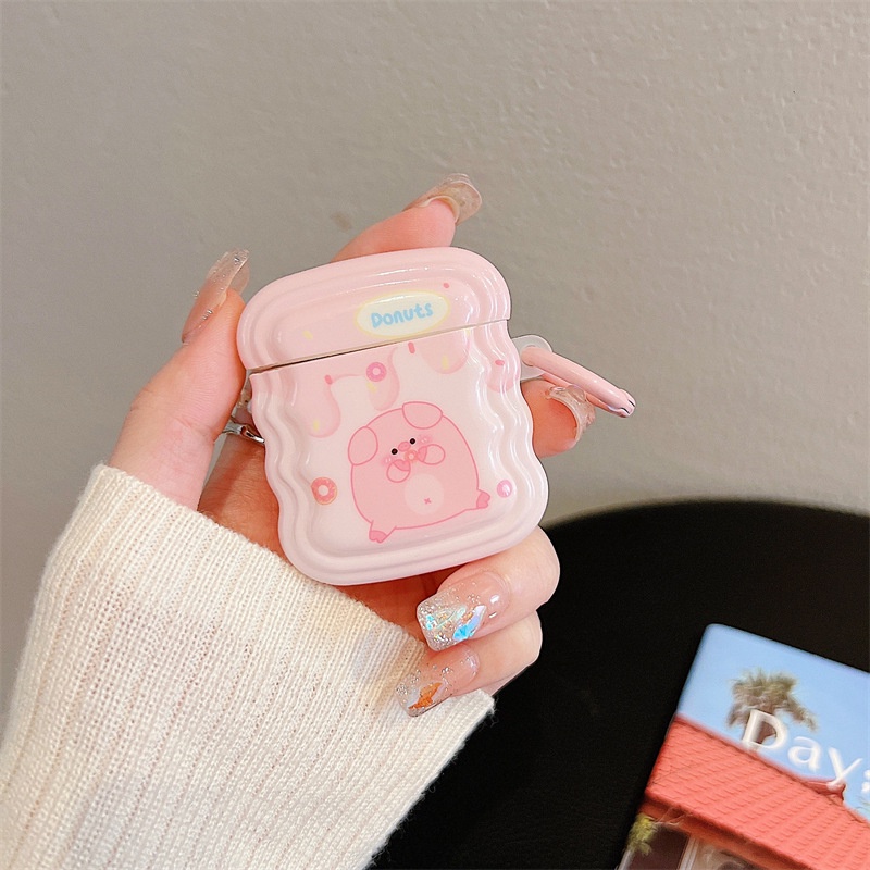 Ốp case vỏ airpods 1 2 3 pro pro2 bao đựng tai nghe không dây Pig Donuts