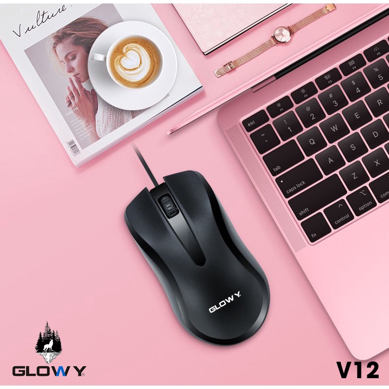 Chuột máy tính có dây -Gloway V12 - Chuột máy tính văn phòng - Chính Hãng _ BH 12 tháng!!!