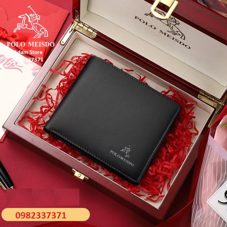 Ví Da Bò Nam Cao Cấp Hàng Hiệu POLO MEISDO Sang Trọng ( Da Bò Thật 100%) Làm Quà Biếu Tặng Sinh Nhật Cực Đẹp *