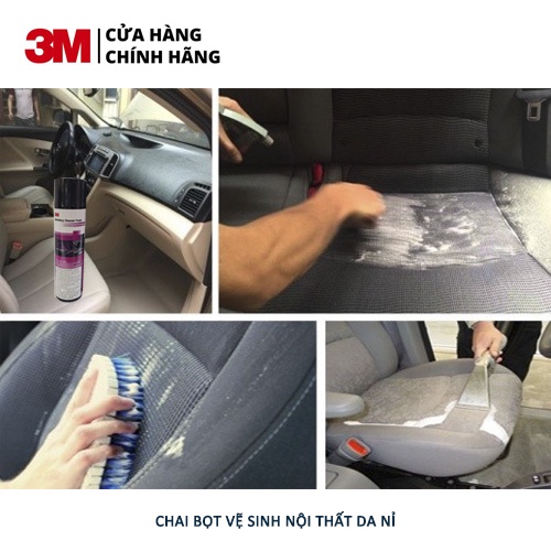 Chai Bọt vệ sinh làm sạch nội Thất ÔTô Da - Nỉ 3M 290g