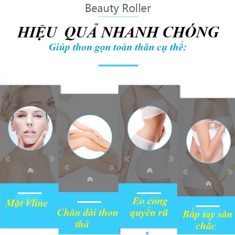 cây lăn massage Tạo Mặt Vline, con masage thon gọn cằm V line 3D Cầm Tay Xoay 360 Độ - Chống Lão Hóa da