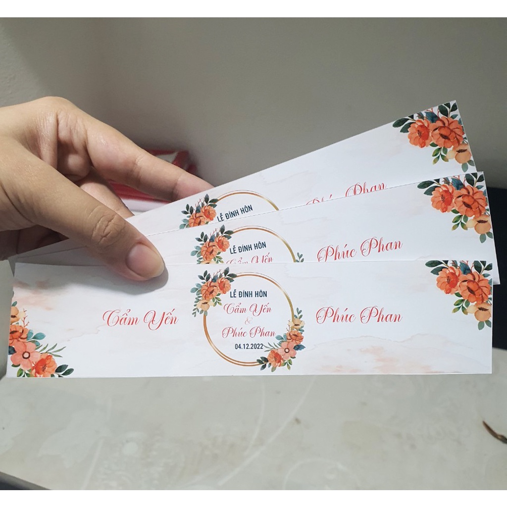 Tem nhãn dán nước suối trang trí - KT: 20cm x 5cm