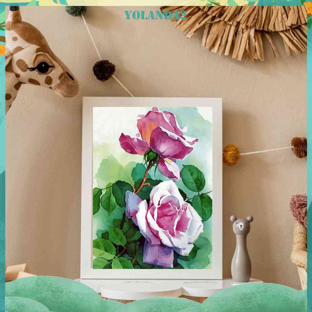 Tranh Đính Đá Kim Cương Toàn Bộ 5D DIY Hình Vẽ Hoa Hồng