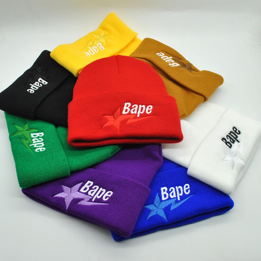 Mũ beanie Trùm Đầu Thêu Chữ Thời Trang Thu Đông Cho Nam Nữ